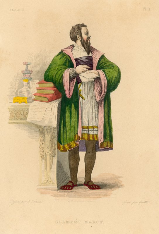 Clement Marot（彩色雕刻） 作者 法语学校