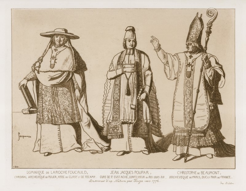 文艺礼服，Touzee艺术品后的图纸，大约1776年 作者 法语学校