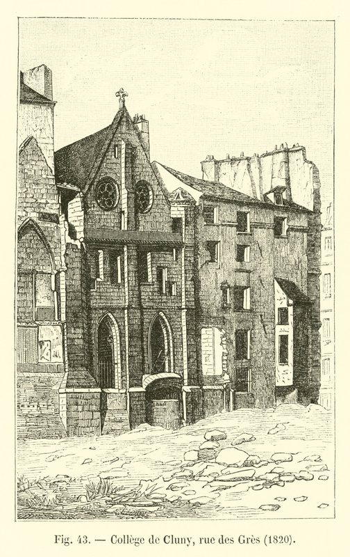 Cluny College，rue des Gres，1820 作者 法语学校