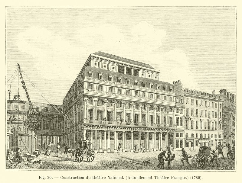 建造国家剧院，目前剧院弗朗西斯，1789年 作者 法语学校