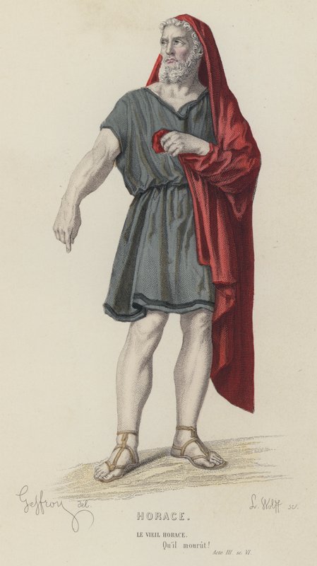 Corneille, Horace, Act III, Sc VI（彩色雕刻） 作者 法语学校