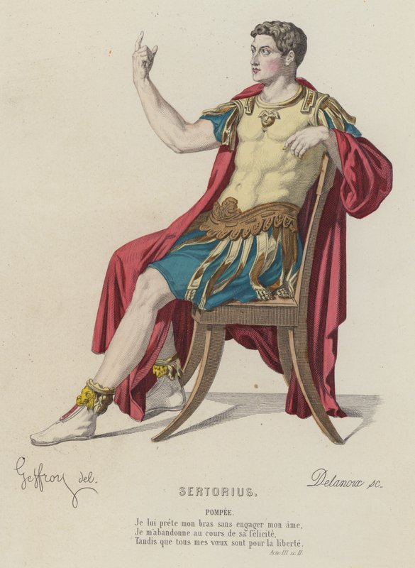 Corneille, Sertorius, Act III, Sc II（彩色雕刻） 作者 法语学校