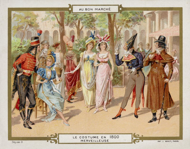 Costume in 1800 - merveilleuse (chromolitho) 作者 法语学校