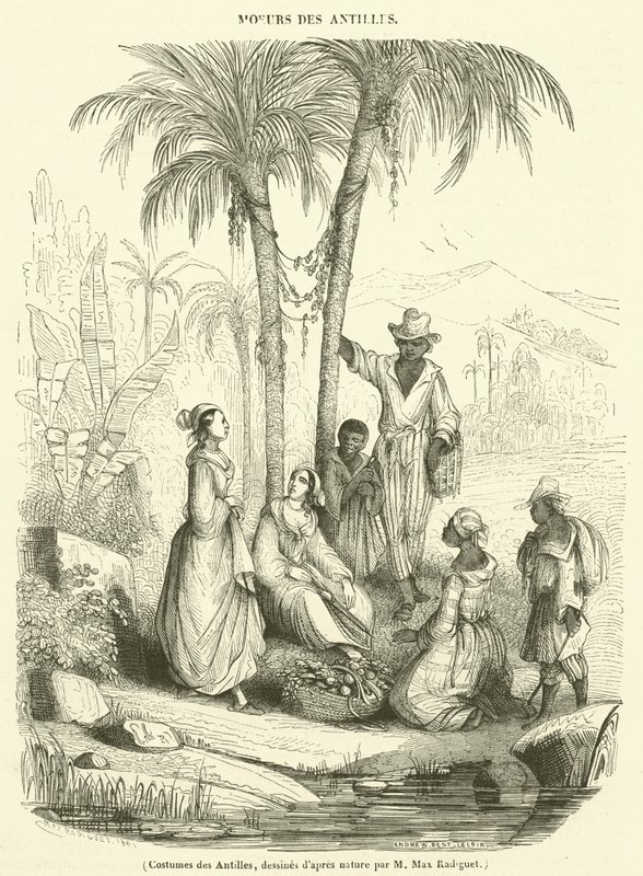 Costumes des Antilles (engraving) 作者 法语学校
