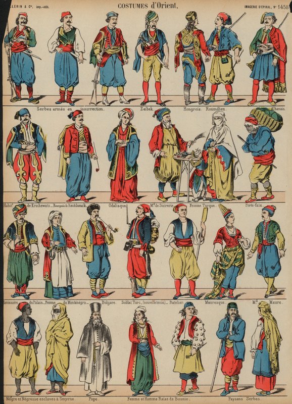 Costumes of the Balkans (coloured engraving) 作者 法语学校