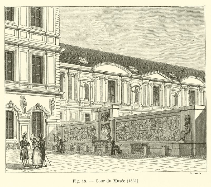 博物馆法院，1834年 作者 法语学校