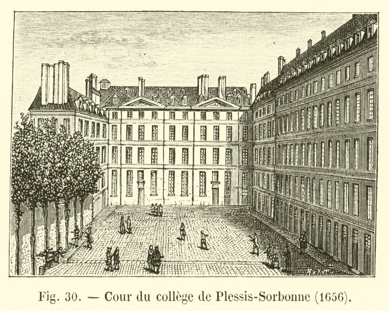 普拉西斯 - 索邦大学法院，1656年 作者 法语学校