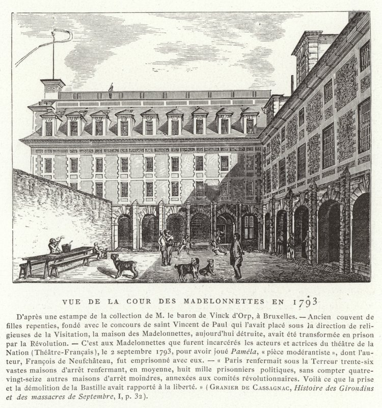 1769年，巴黎Madelonnettes修道院的庭院 作者 法语学校