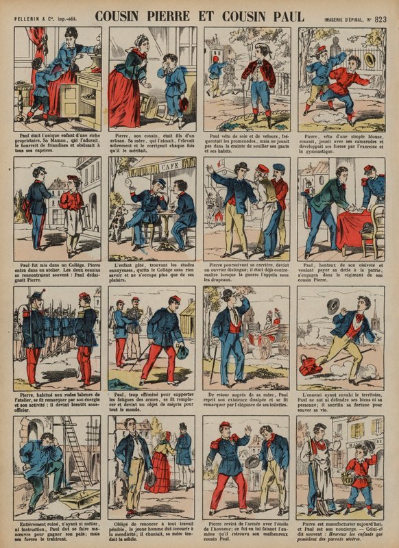 Cousin Peter and Cousin Paul (coloured engraving) 作者 法语学校