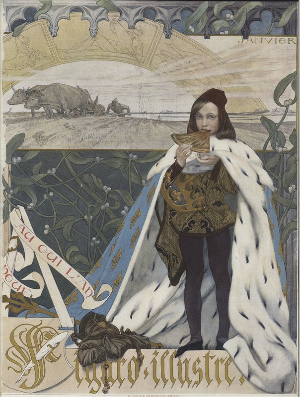 封面的Figaro Illustre，1898年1月 作者 法语学校