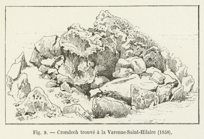 Cromlech于1858年在Varenne-Saint-Hilaire找到 作者 法语学校
