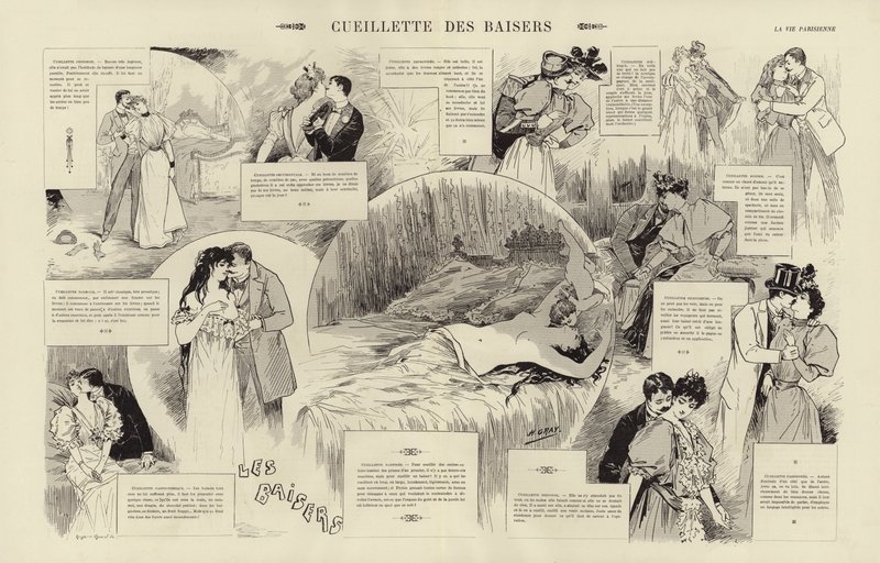 Cueillette des baisers (engraving) 作者 法语学校