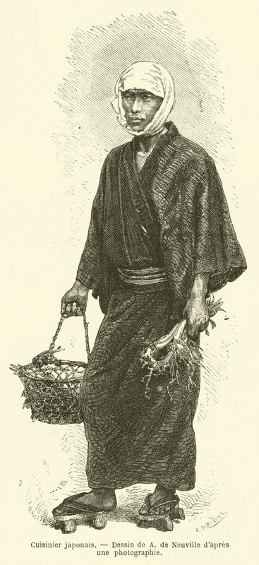 日本厨师 (雕刻) 作者 法语学校