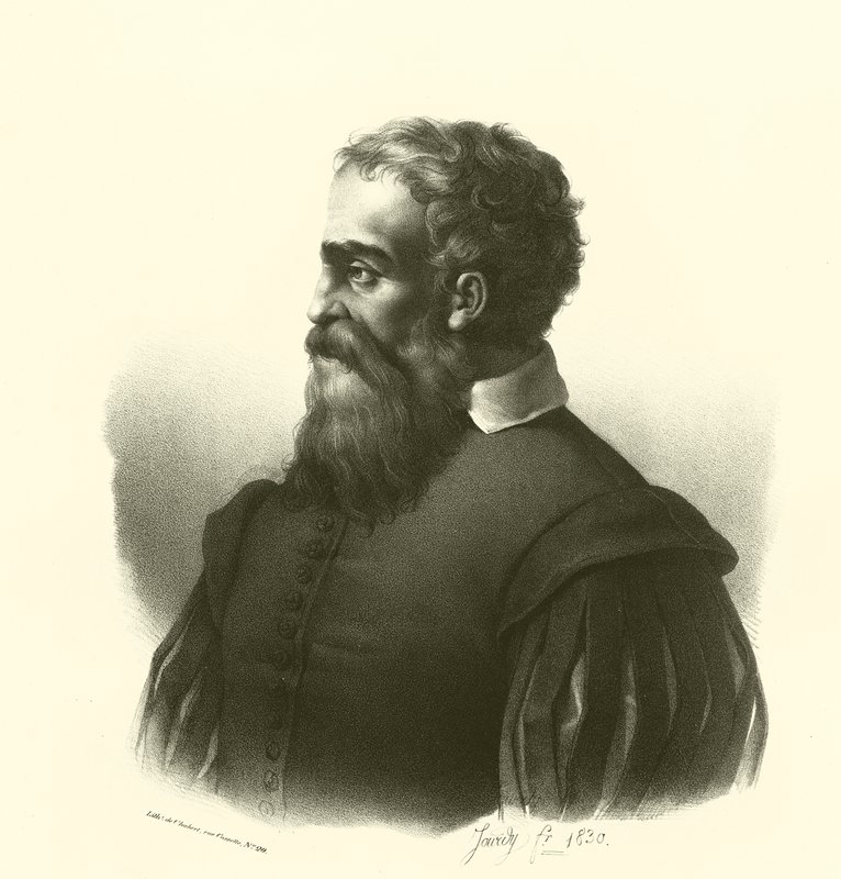 Daniele da Volterra，肖像画（雕刻）。 作者 法语学校