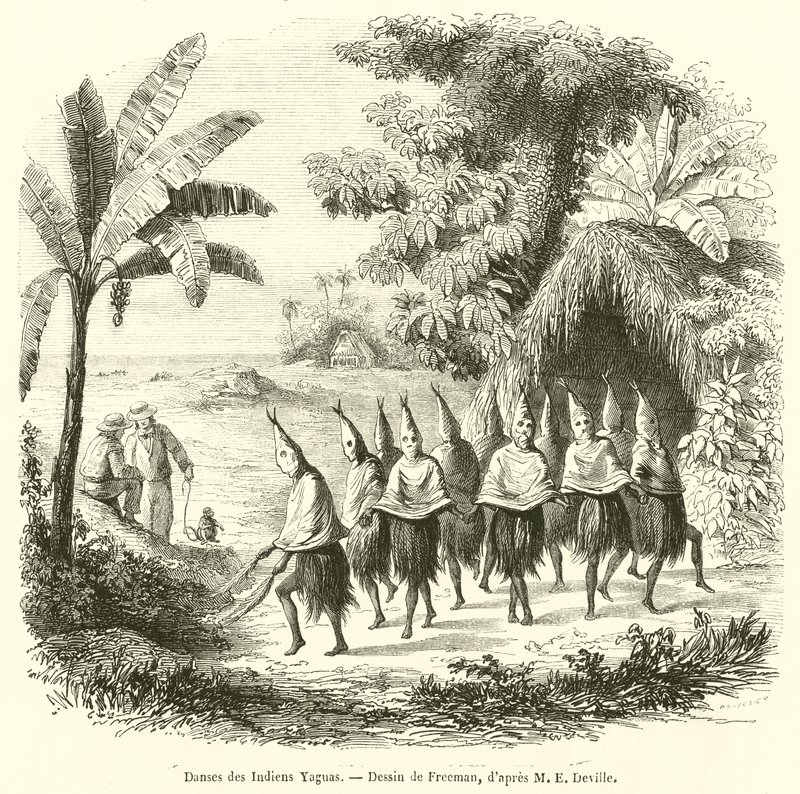 Yaguas 印第安人的舞蹈（雕刻） 作者 法语学校