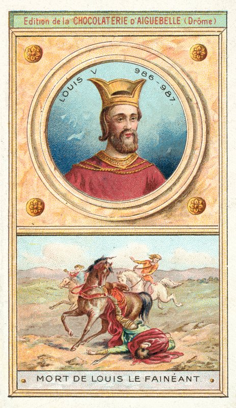 Death of Louis V of France, 987 (chromolitho) 作者 法语学校