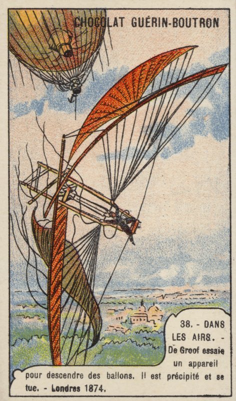 Death of de Groof while testing an apparatus for descending from a balloon in flight, London 作者 法语学校