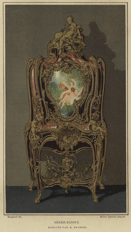 由Joseph Emmanuel Zwiener，19世纪装饰的serre-bijoux 作者 法语学校