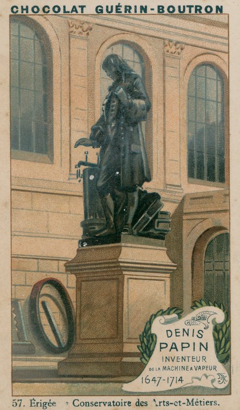 Denis Papin，Machinea Vapeur的发明者，1647-1714，Erigee at the Conservatoire des Arts-et-Métiers 作者 法语学校