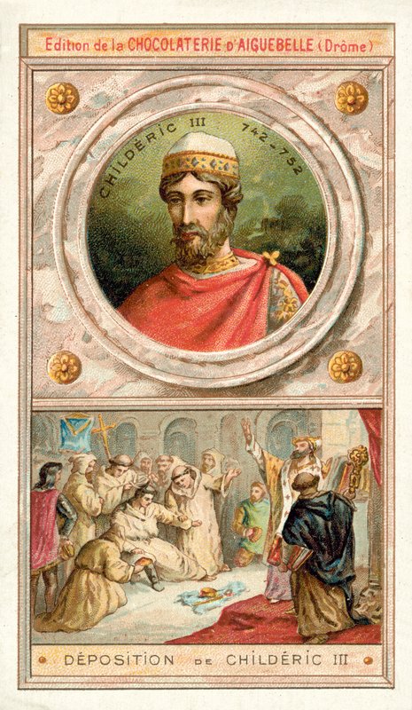 Childeric III, 752 (chromolitho) 的沉积 作者 法语学校