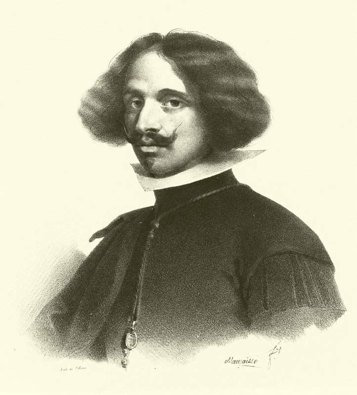 Diego Rodriguez de Silva y Velazquez，肖像（雕刻） 作者 法语学校