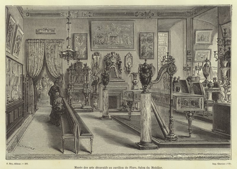 展示客厅家具，Pavillon de Flore，罗浮宫，巴黎 作者 法语学校