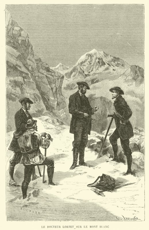 Doctor Lortet on Mont Blanc (engraving) 作者 法语学校