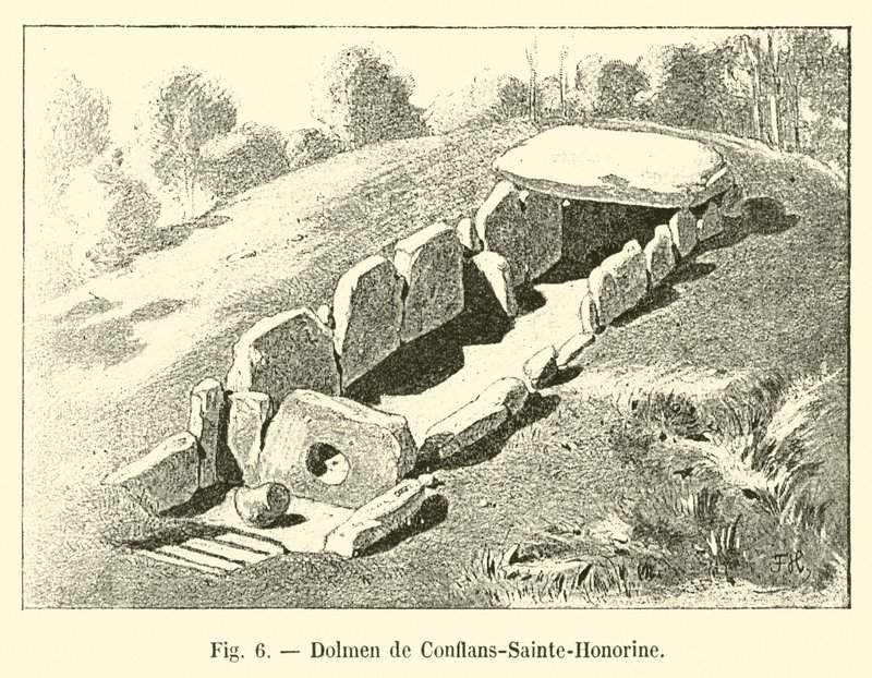 Conflans-Sainte-Honorine的Dolmen 作者 法语学校