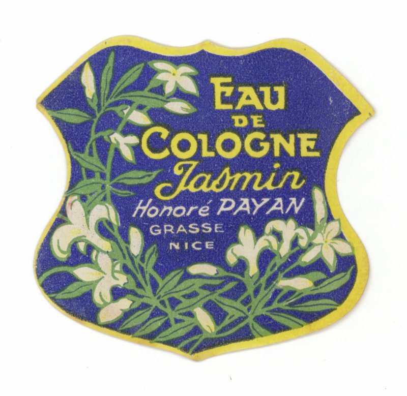 Eau de Cologne标签，Jasmine 作者 法语学校
