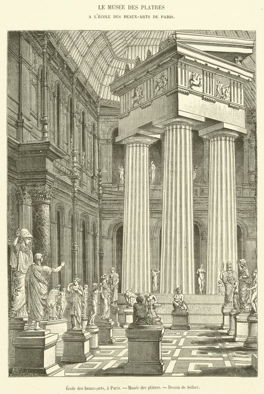 Ecole des beaux-arts, a Paris, Musee des platres (engraving) 作者 法语学校