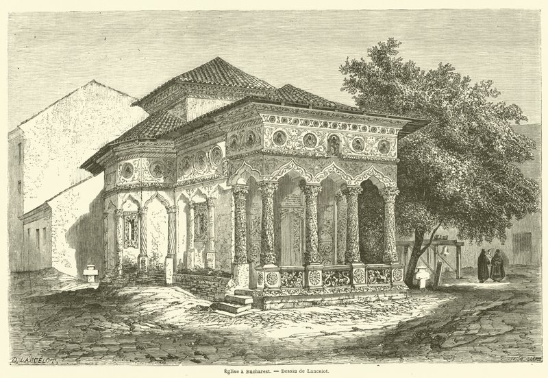 Eglise e Bucharest (engraving) 作者 法语学校