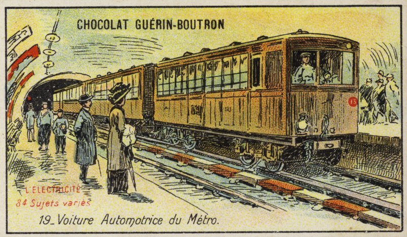 Electric Metro train (chromolitho) 作者 法语学校