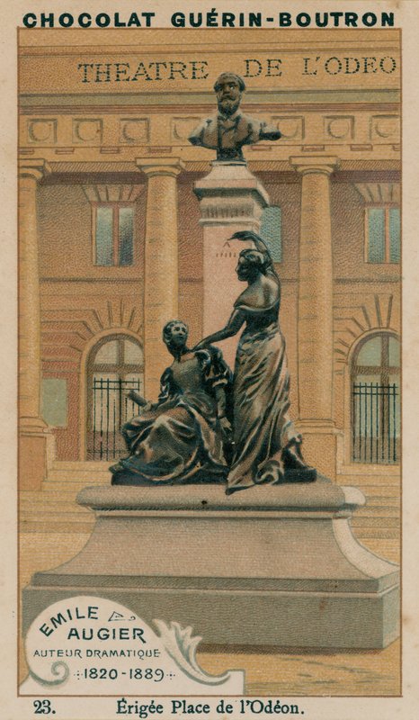 Emile Augier，作者Dramatic，1820-1889，Erigee Place de lOdeon 作者 法语学校