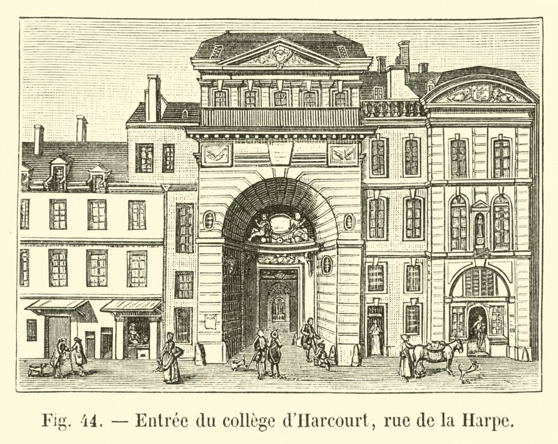 哈考特学院入口，rue de la Harpe 作者 法语学校
