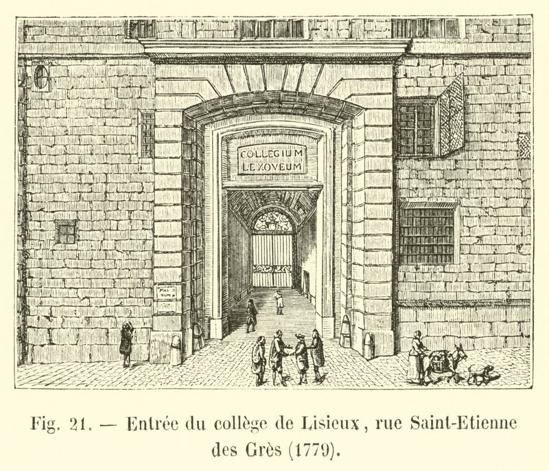 进入Lisieux学院，rue Saint-Etienne des Gres，1779 作者 法语学校