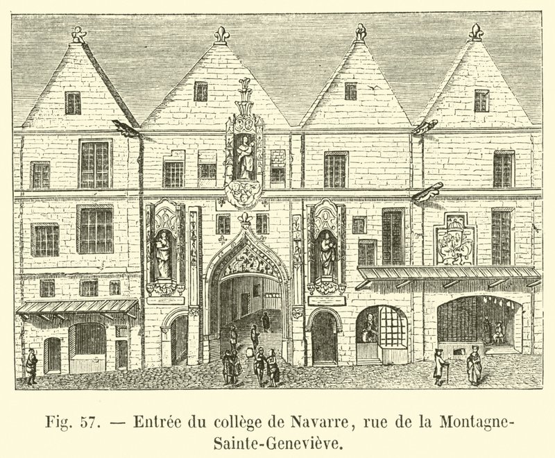 进入Navarre学院，rue de la Montagne-Sainte-Genevieve 作者 法语学校