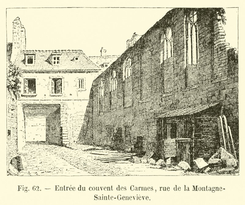 进入Carmes修道院，rue de la Montagne-Sainte-Genevieve 作者 法语学校