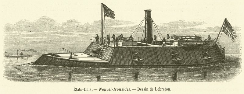 美国, New-Ironsides (雕刻) 作者 法语学校