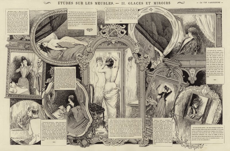 Etudes sur les meubles, Glaces et miroirs (engraving) 作者 法语学校