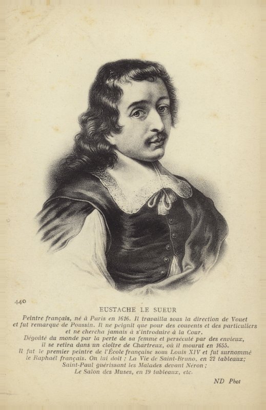 Eustache Le Sueur，法国画家（石版画） 作者 法语学校