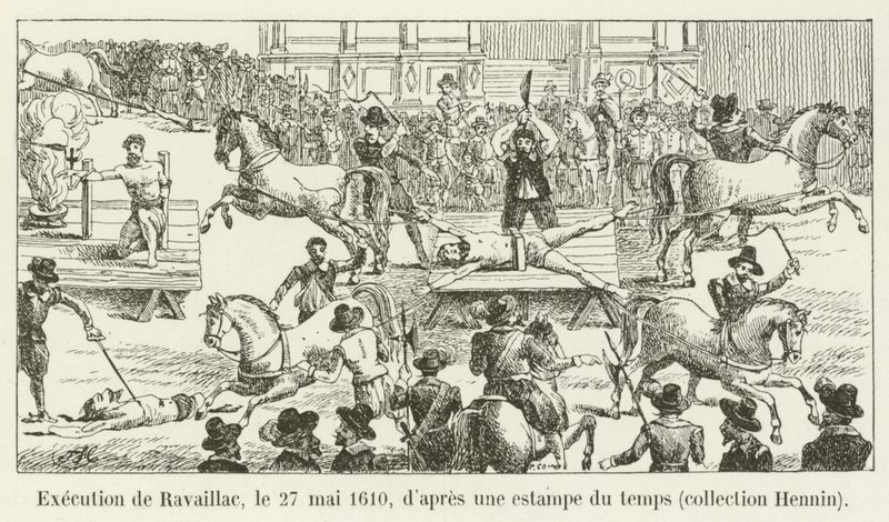 执行Ravaillac，1610年5月27日，经过一段时间的印刷，Hennin收藏 作者 法语学校