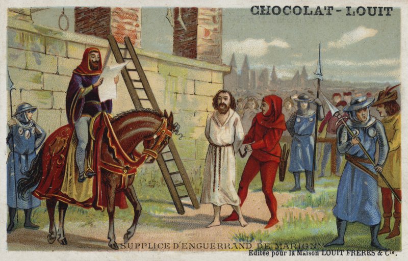 执行法国菲利普四世首席部长Enguerrand de Marigny，1315 作者 法语学校