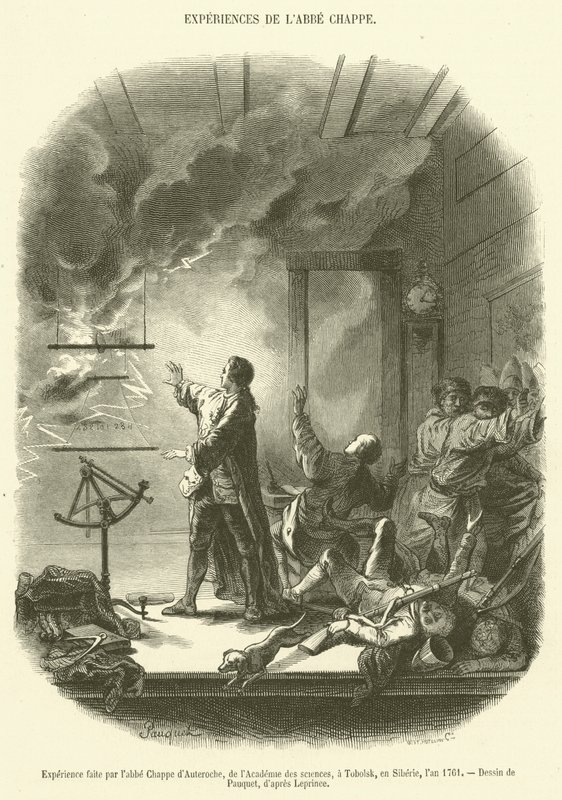 1761 年在西伯利亚托博尔斯克的科学院神父 Chappe d