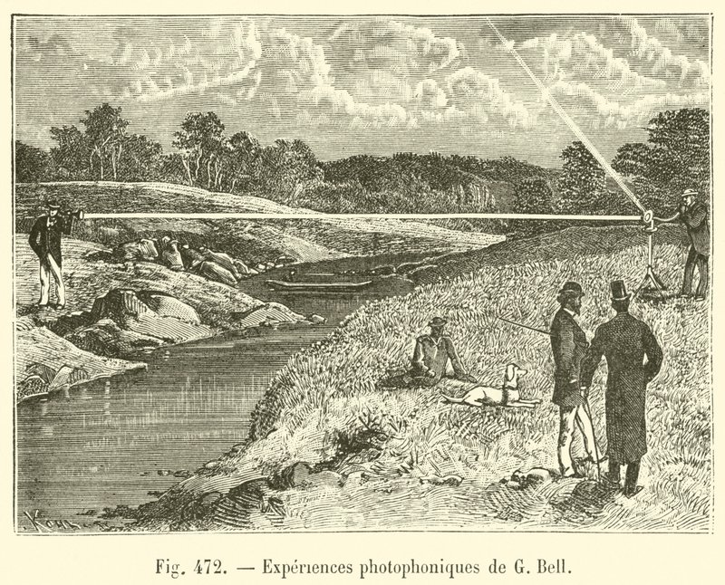 Experiences photophoniques de G Bell (engraving) 作者 法语学校