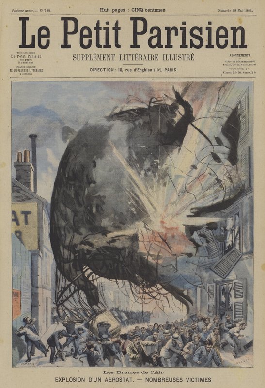 Explosion of a balloon (colour litho) 作者 法语学校
