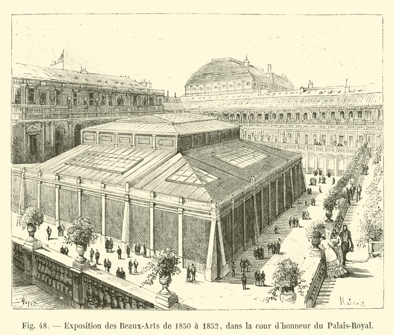 1850年至1852年的博览会艺术博物馆，位于皇宫（Palais-Royal）的庭院中 作者 法语学校