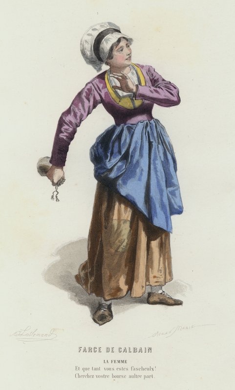 Farce De Calbain (coloured engraving) 作者 法语学校