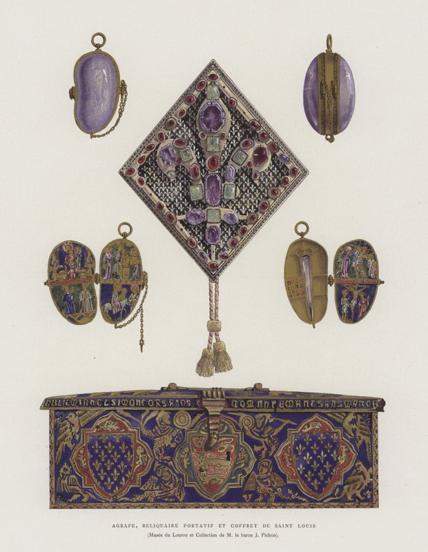 Fastening, portable reliquary and casket of St Louis (Louis IX of France) 作者 法语学校