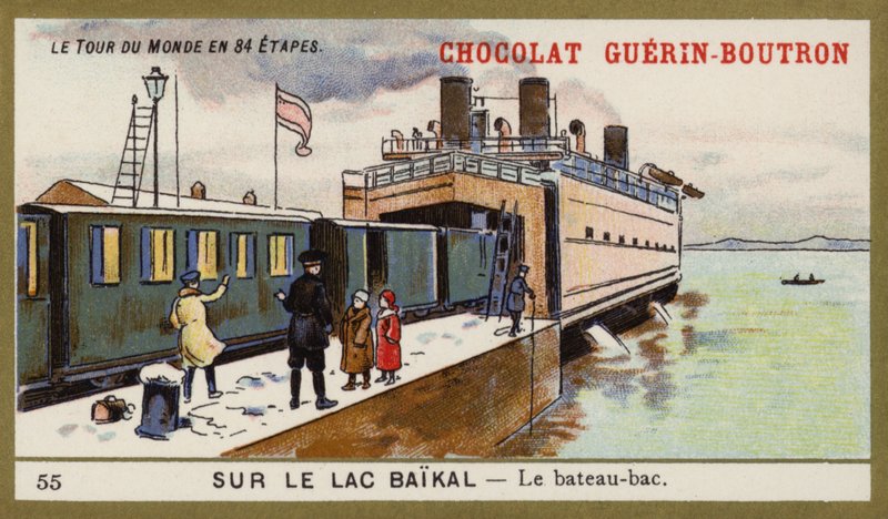 Ferry on Lake Baikal (chromolitho) 作者 法语学校