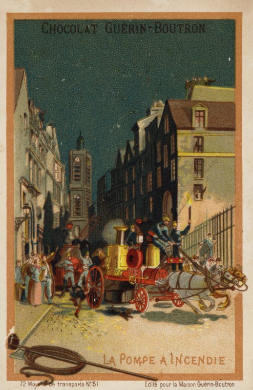 消防车(chromolitho) 作者 法语学校